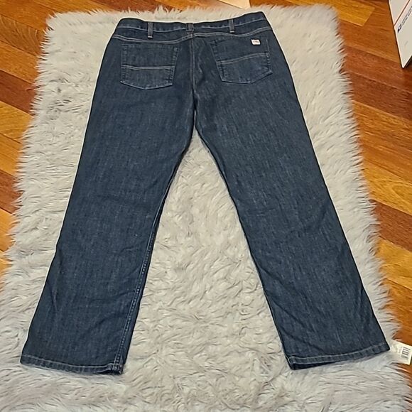 Carhartt womens dark wash‎ fire resistant original fit jeans size 14 - Picture 6 of 8